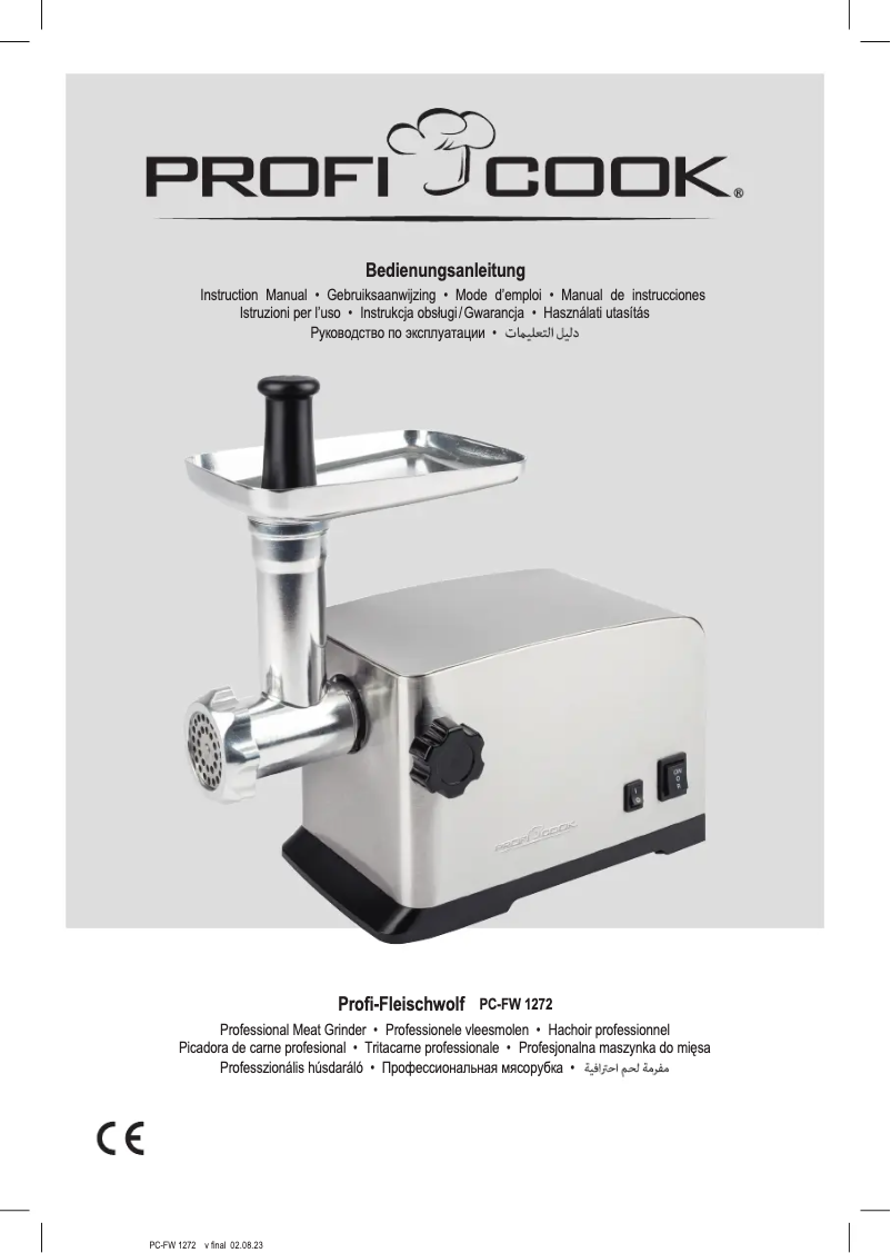 Page n°1 - Manuel utilisateur ProfiCook PC-FW 1272