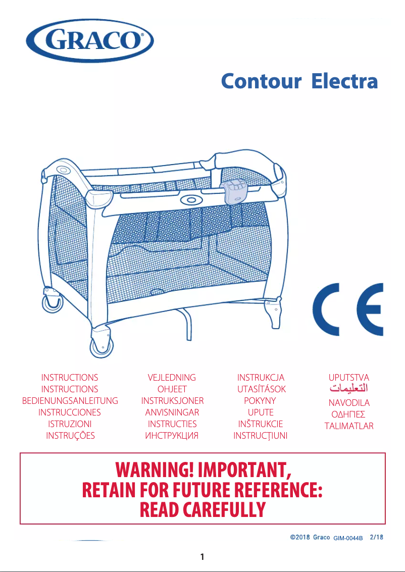 Page n°1 - Manuel utilisateur Graco CONTOUR ELECTRA