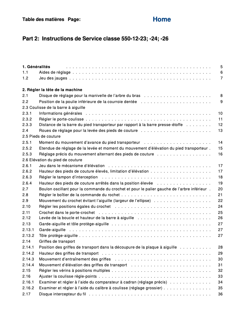 Page n°1 - Manuel utilisateur Dürkopp Adler 550-12-23