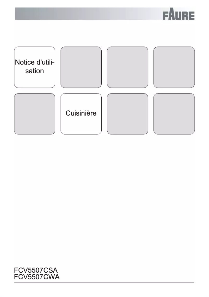 Page 1 de la notice Manuel utilisateur Faure FCV5507CWA