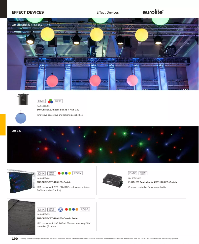 Page n°1 - Catalogue Eurolite CRT-120