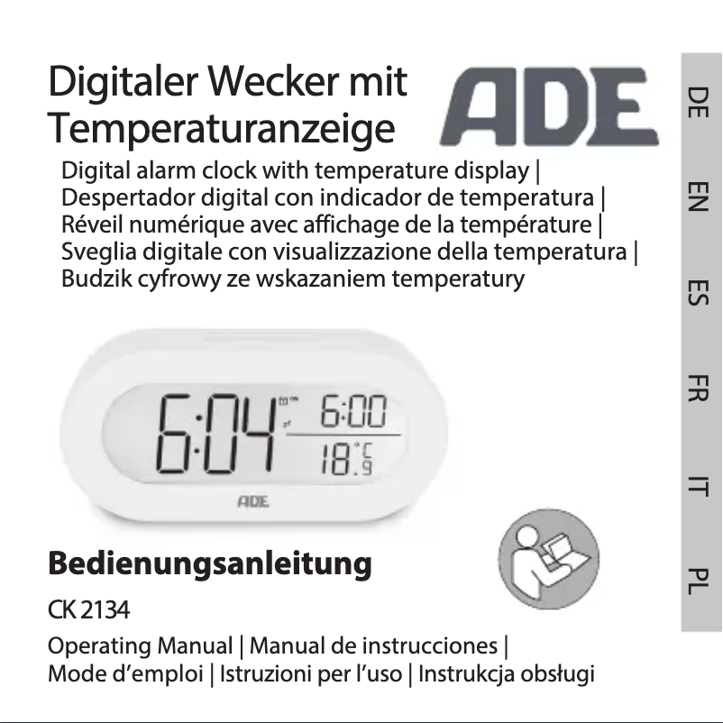 First page image of the manual for CK 2134