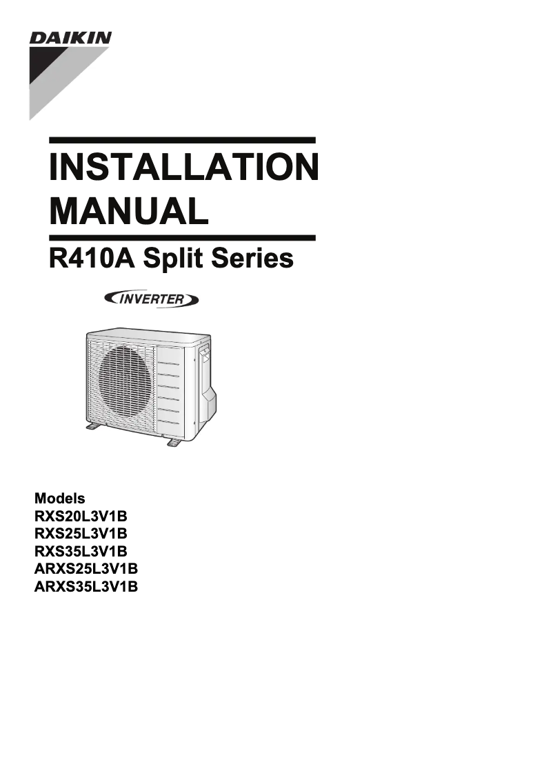 Página 1 del manual Manual de usuario Daikin RXS20L3V1B