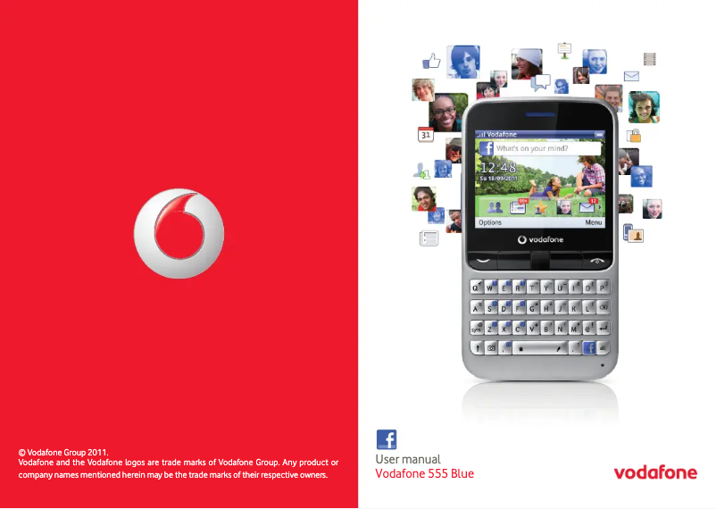Page 1 of the manual User Manual Vodafone 555 Blue