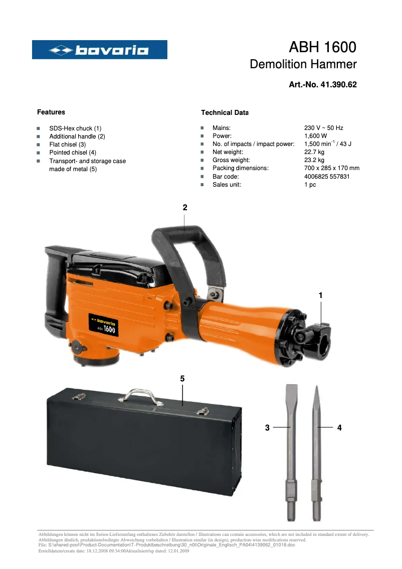 Página 1 del manual Manual de usuario Bavaria ABH 1600