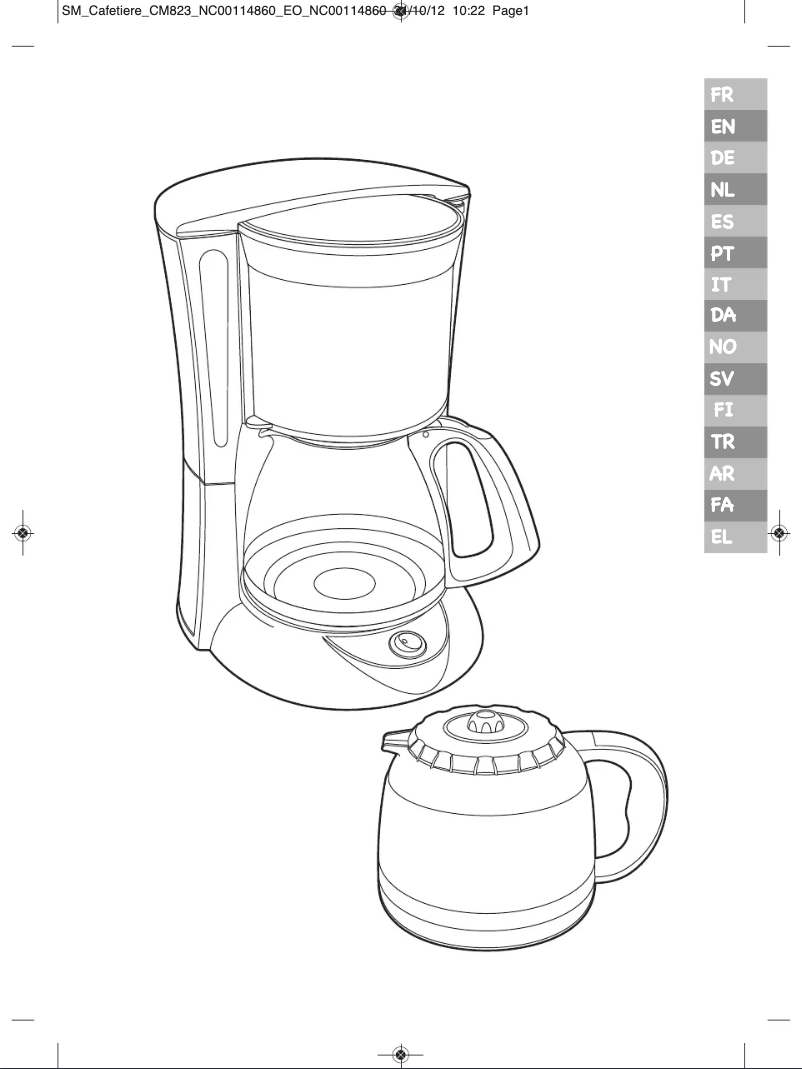 Page 1 de la notice Manuel utilisateur Moulinex FT1105 Subito