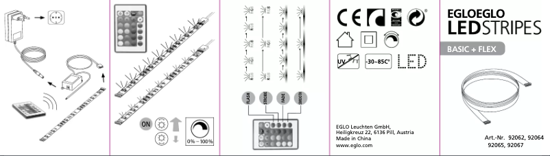 Page n°1 - Manuel utilisateur Eglo Basis