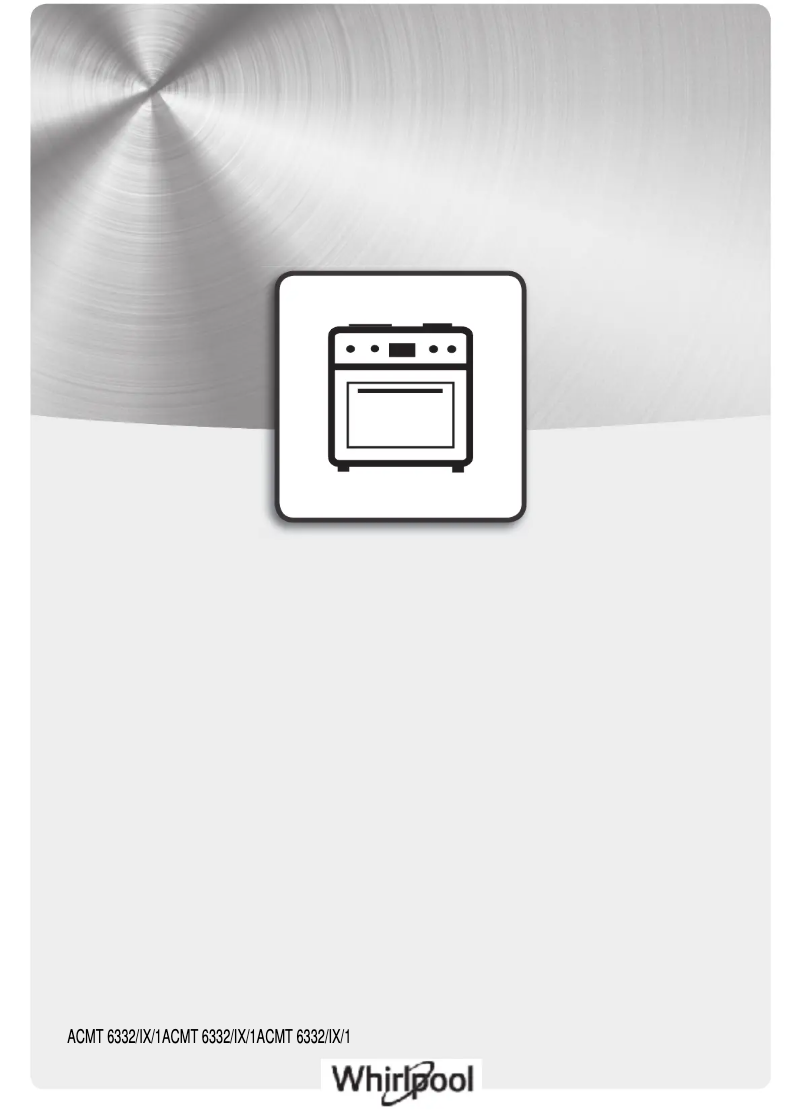 Page 1 de la notice Manuel utilisateur Whirlpool ACMT 6332/IX/1