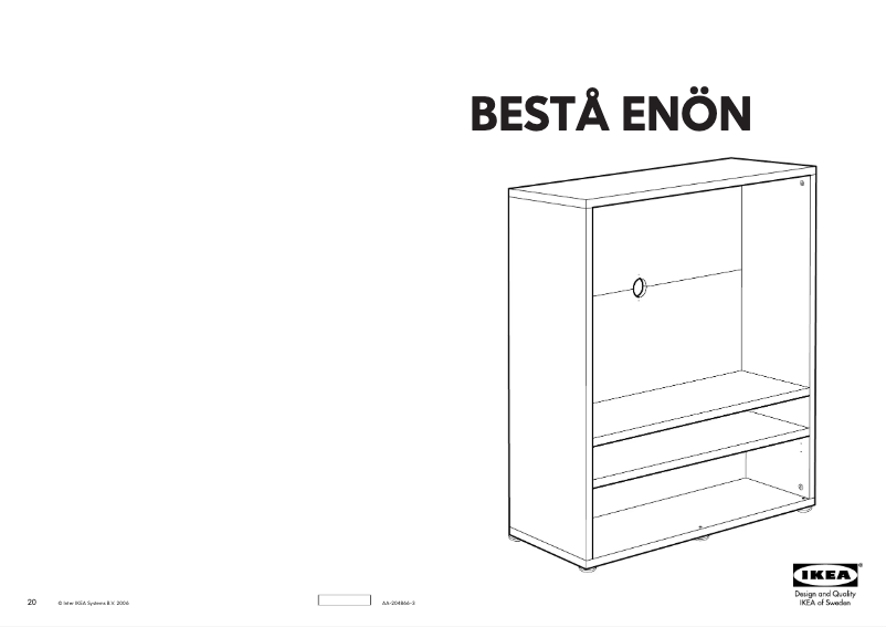 Image de la première page du manuel de l'appareil BESTÅ ENÖN