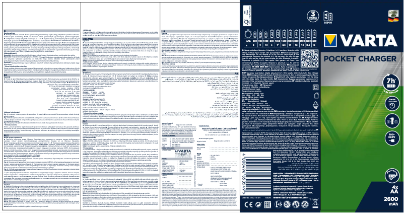 Página 1 del manual Manual de usuario Varta Pocket charger