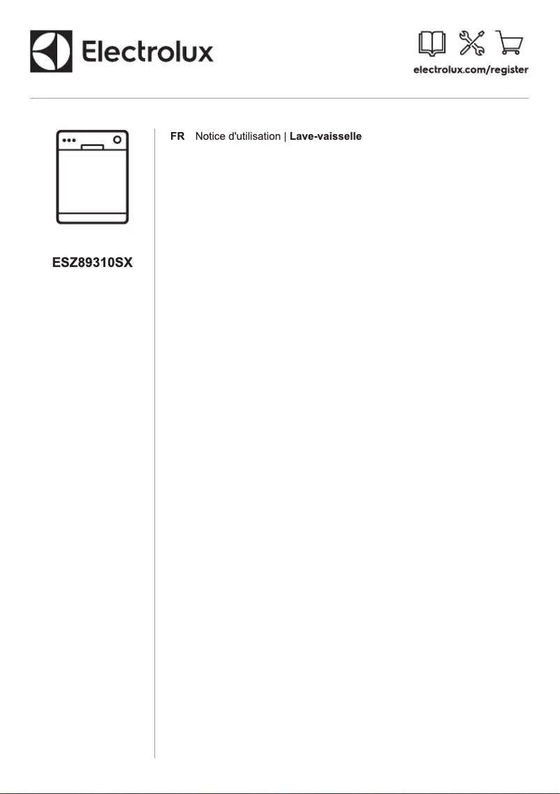 Page 1 de la notice Manuel utilisateur Electrolux ESZ89310SX
