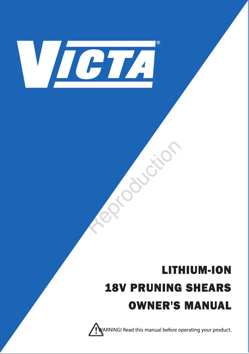 Page 1 de la notice Manuel utilisateur Victa 1697576