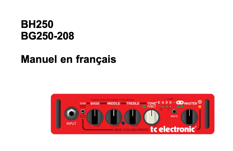 Page 1 de la notice Manuel utilisateur TC Electronic BH250