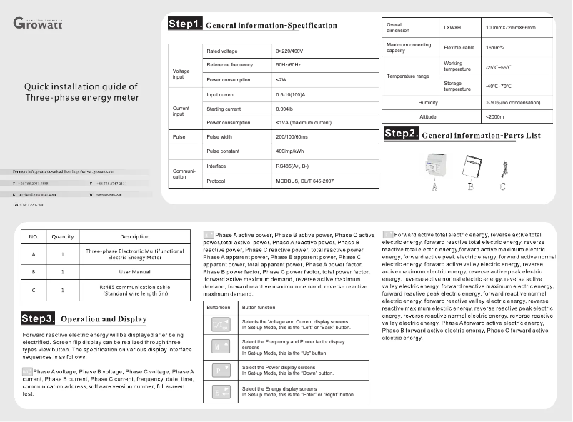 Page 1 de la notice Manuel utilisateur Eastron SDM630