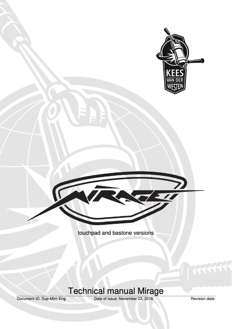 Page n°1 - Manuel utilisateur Kees Van Der Westen Mirage