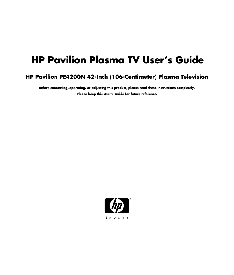 Page 1 de la notice Manuel utilisateur HP Pavilion PE4200N