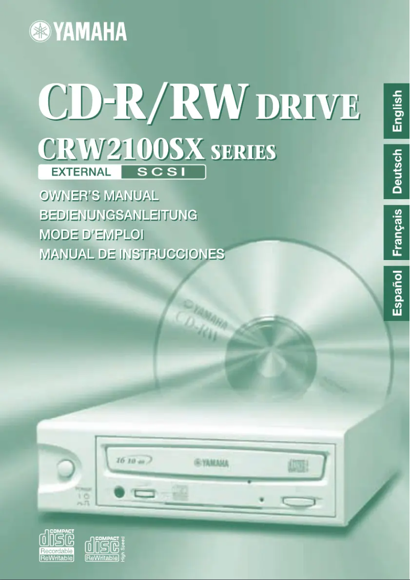 Page 1 de la notice Manuel utilisateur Yamaha CRW-2100SX