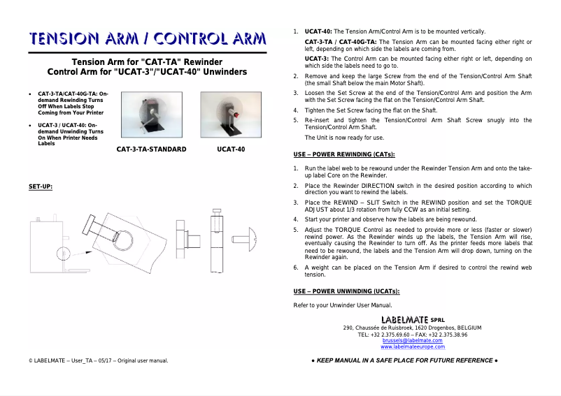 Image de la première page du manuel de l'appareil CAT-40G