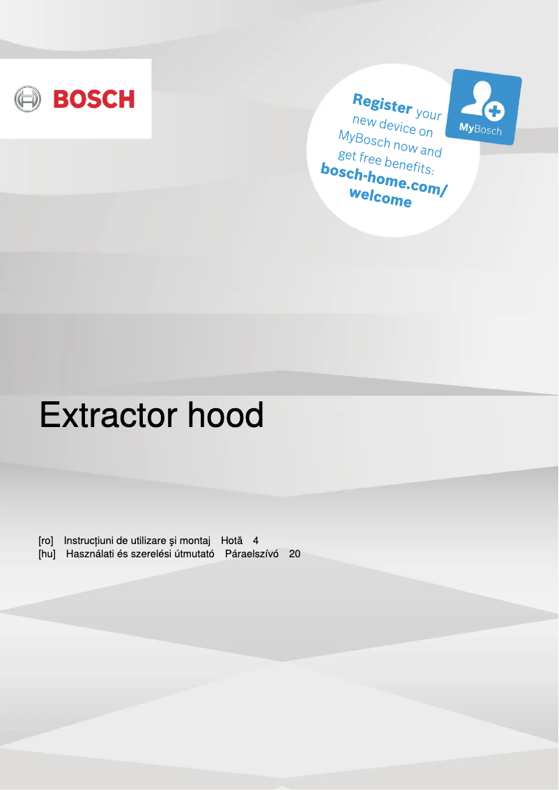 Page 1 of the manual Installation Guide Bosch DWK87CM60