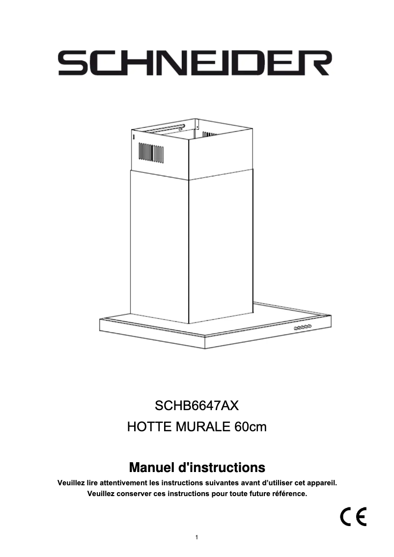 Image de la première page du manuel de l'appareil SCHB6647AX