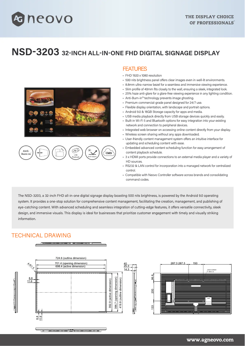 Image de la première page du manuel de l'appareil NSD-3203