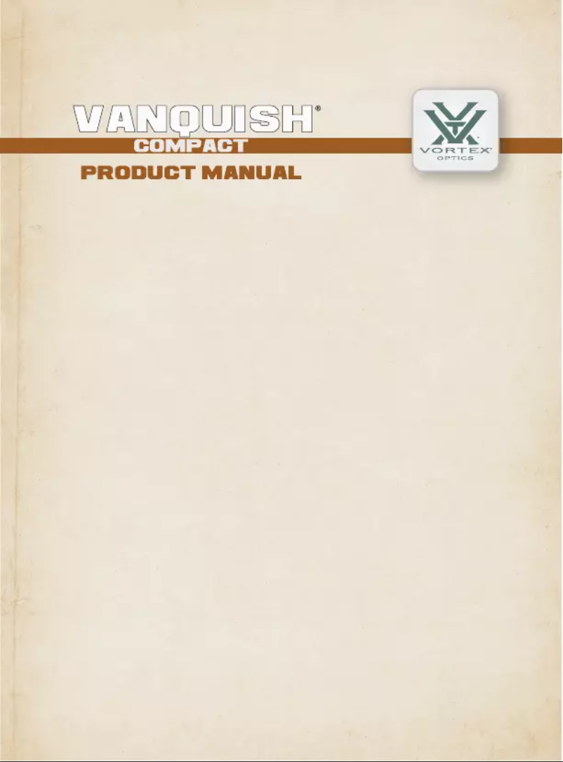 Image de la première page du manuel de l'appareil Vanquish 8x26