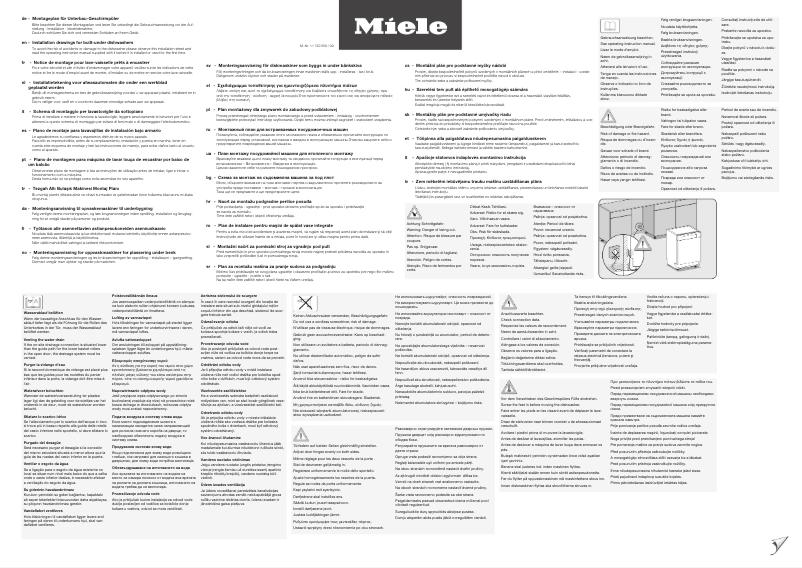 Page 1 de la notice Instructions / montage Miele G 5000 U Active