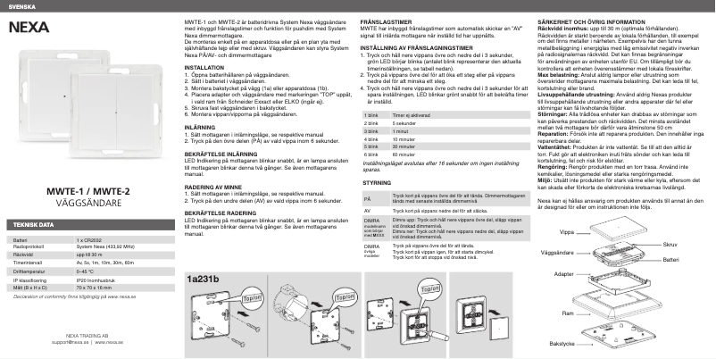 Image de la première page du manuel de l'appareil MWTE-2
