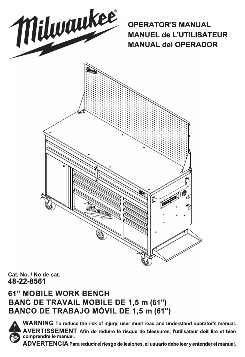 Page n°1 - Manuel utilisateur Milwaukee 48-22-8561