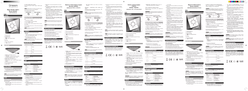 Page 1 de la notice Manuel utilisateur Oregon Scientific BA2000