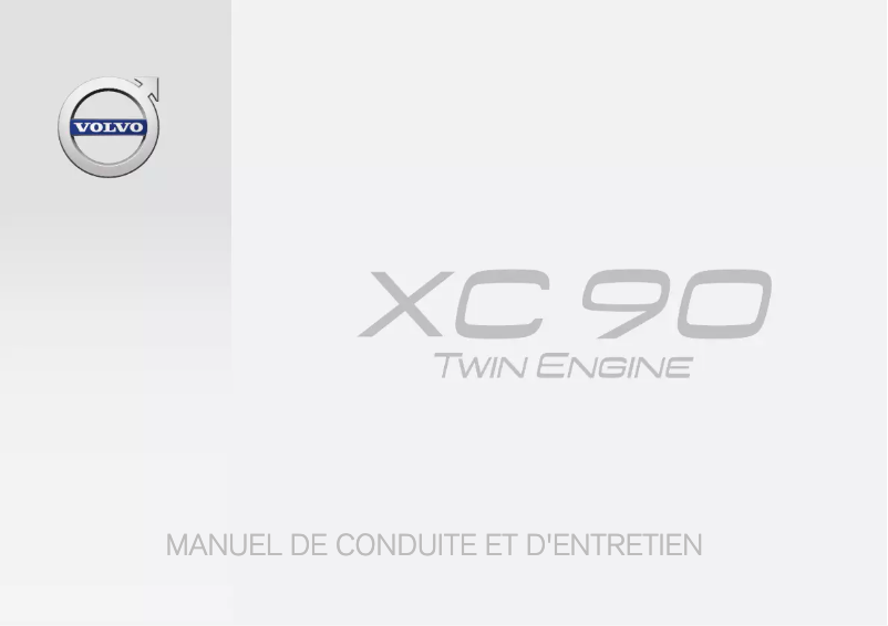 Page 1 de la notice Manuel utilisateur Volvo XC90 Excellence (2018)