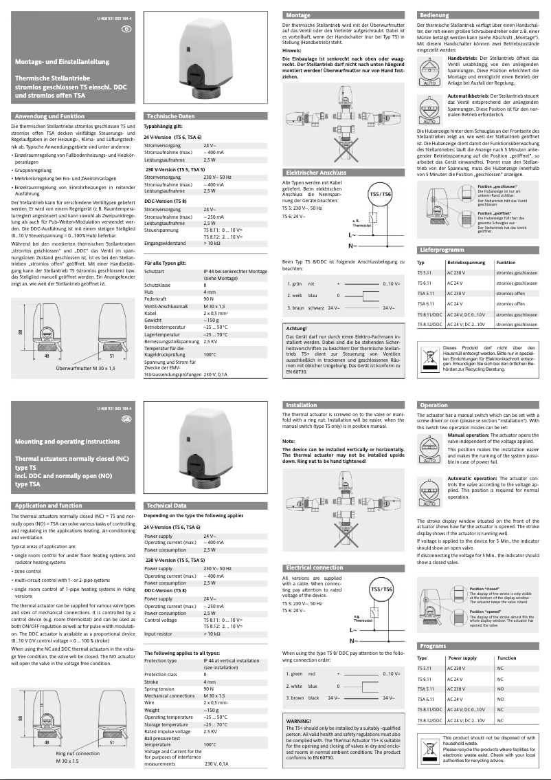 Image de la première page du manuel de l'appareil TS 6.11