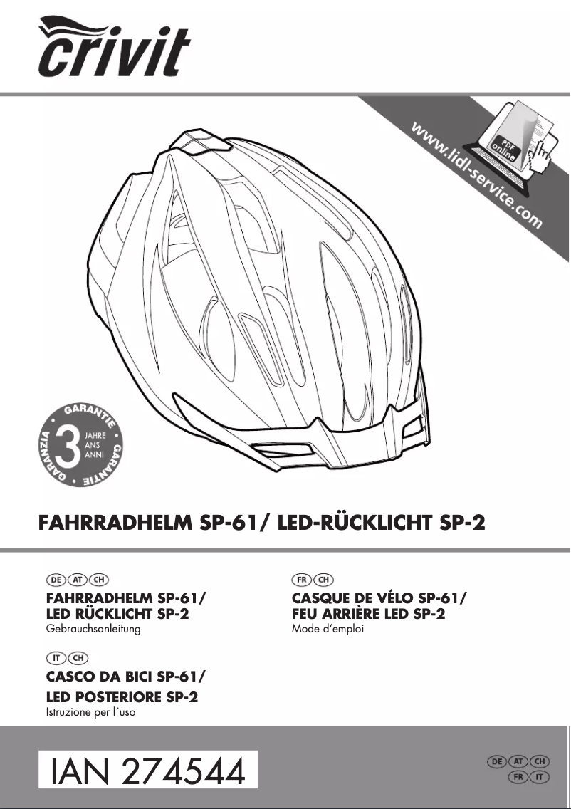 Página 1 del manual Manual de usuario Crivit SP-61