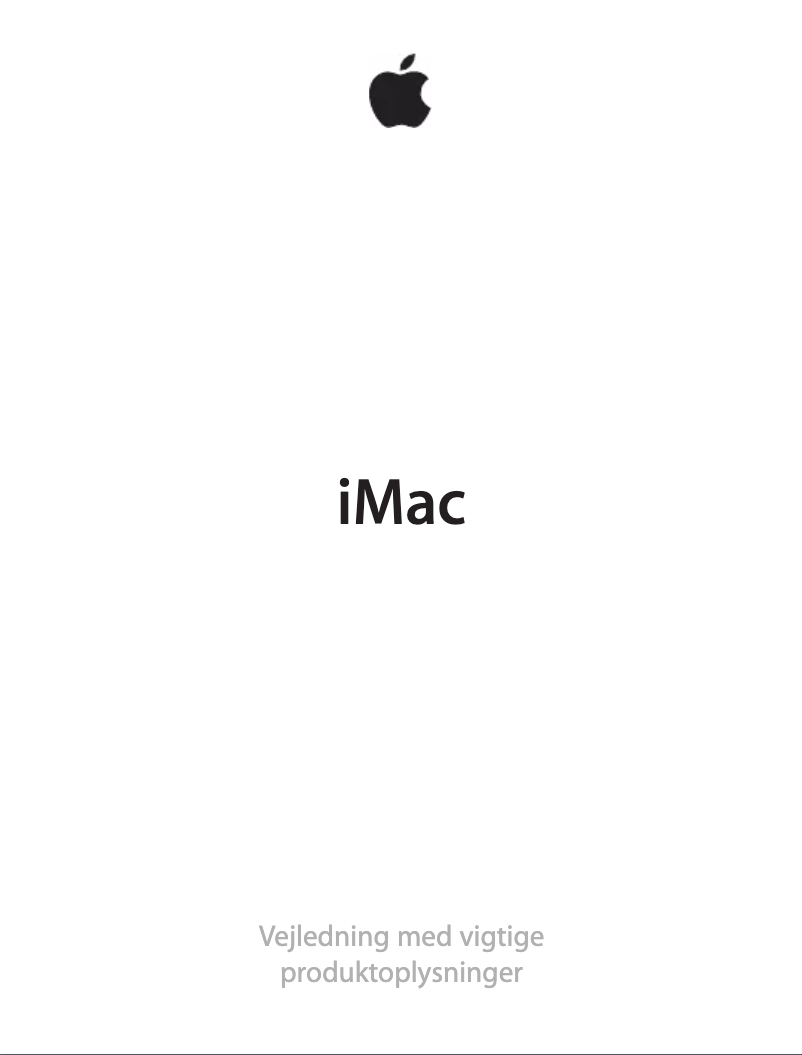 Page n°1 - Manuel utilisateur Apple iMac 27 MD089ID