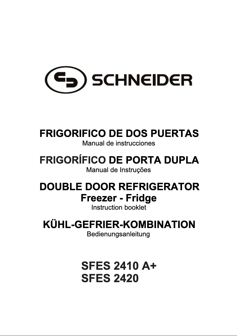 Page 1 de la notice Manuel utilisateur Schneider SFES 2420