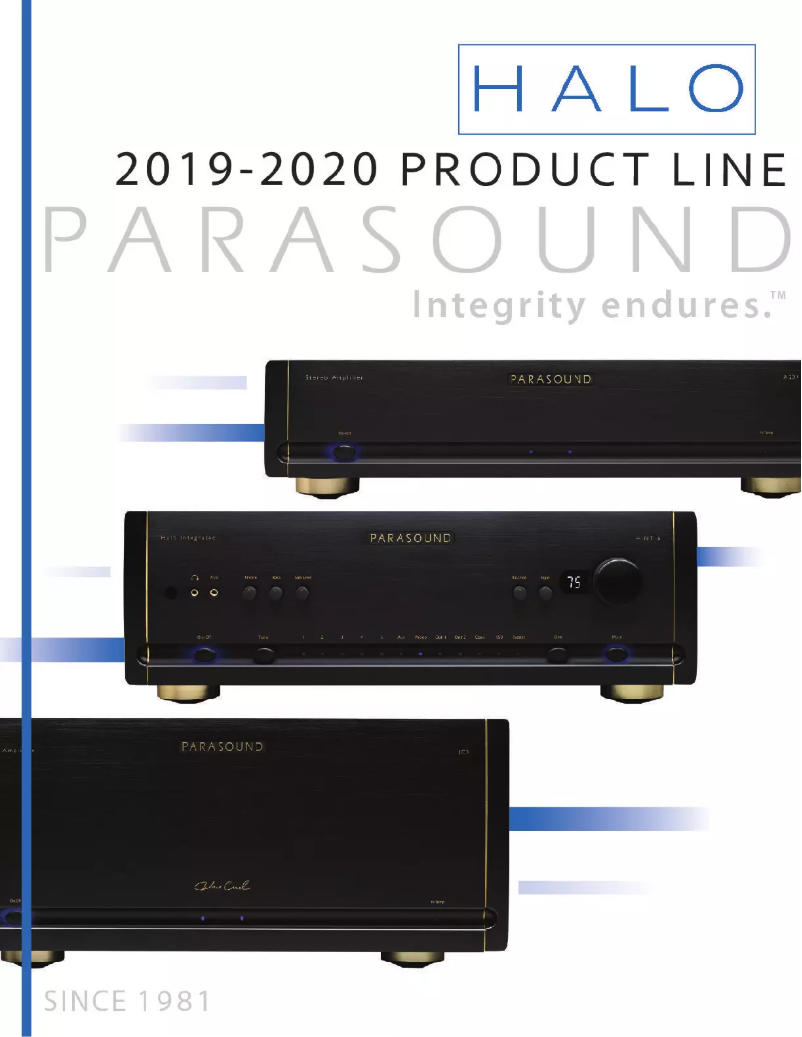 Page 1 de la notice Brochure Parasound Halo JC 2