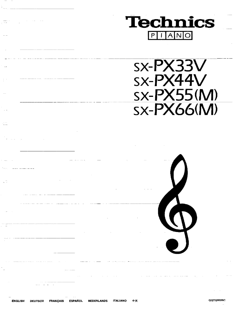 Page 1 de la notice Manuel utilisateur Technics SX-PX44V