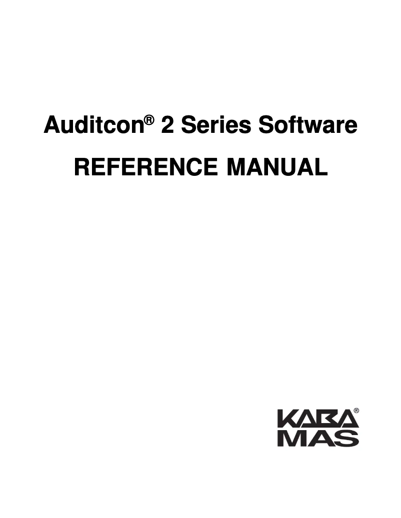 Image de la première page du manuel de l'appareil Auditcon 2