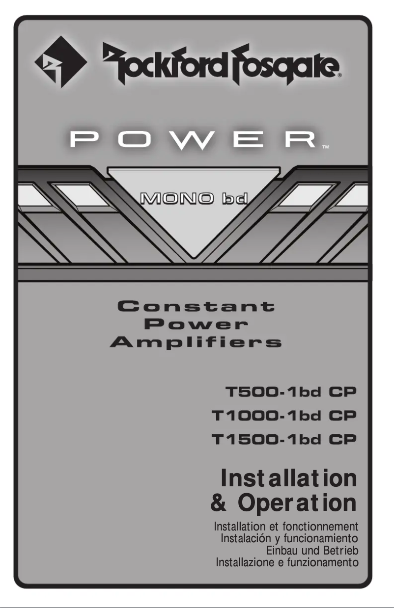 Image de la première page du manuel de l'appareil Power T1001-bd CP