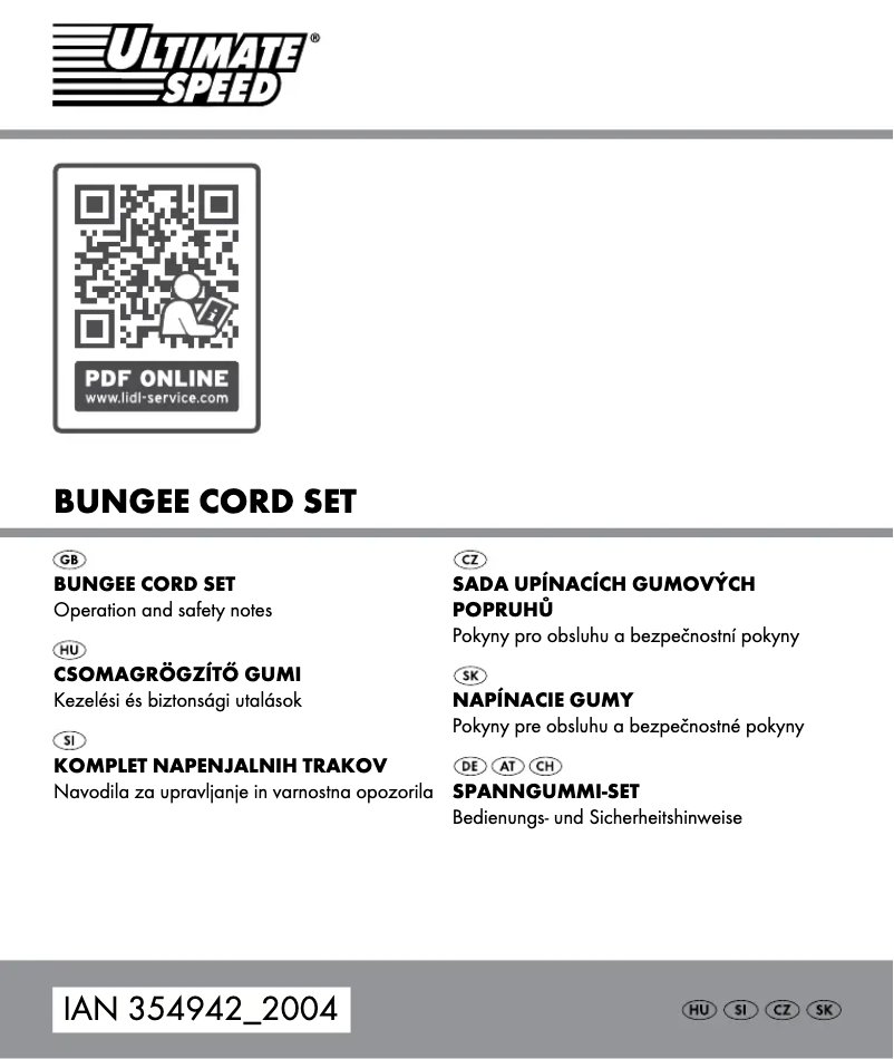 Page 1 de la notice Manuel utilisateur Ultimate Speed HG02121C-1