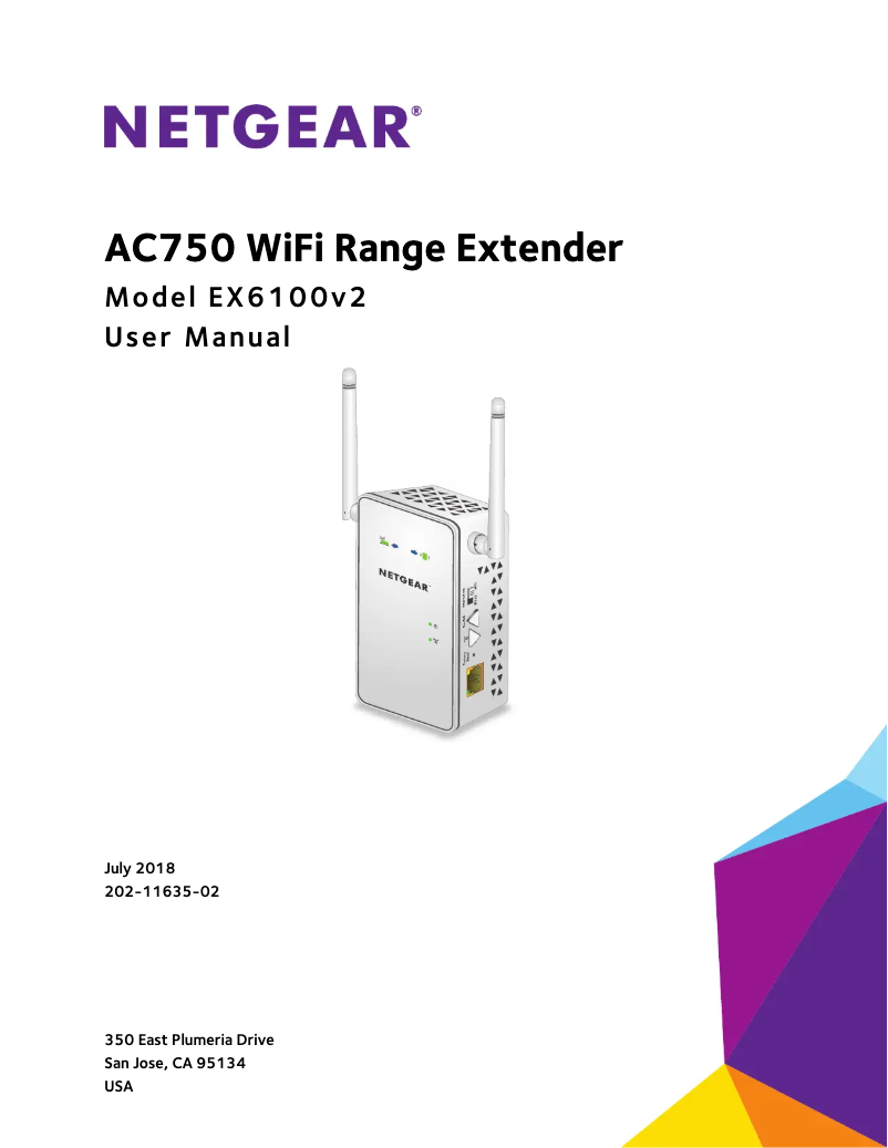 Page 1 de la notice Manuel utilisateur Netgear EX6100v2