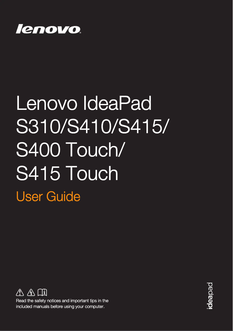Page n°1 - Manuel utilisateur Lenovo IdeaPad S400