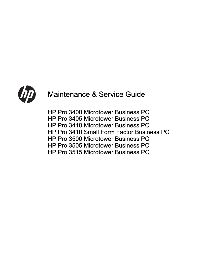 Page 1 de la notice Manuel utilisateur HP Pro 3515