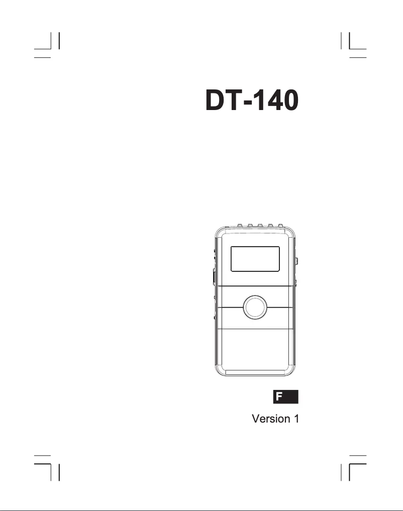 Image de la première page du manuel de l'appareil DT-140