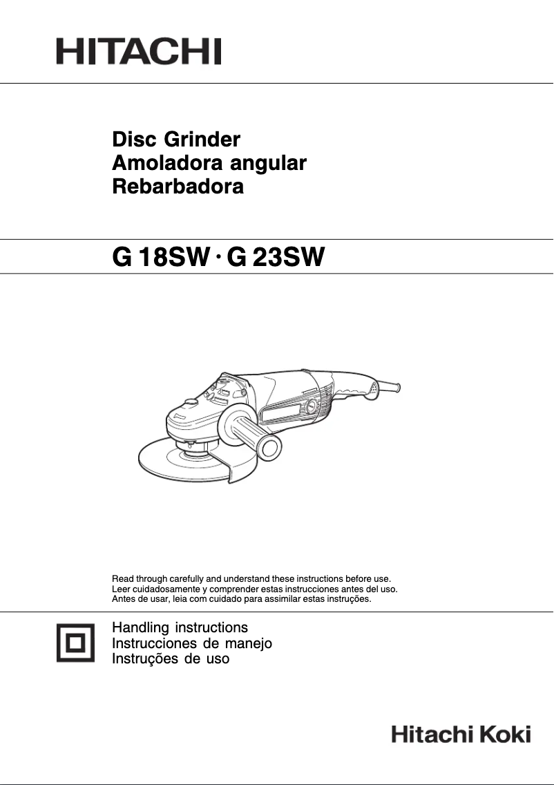 Image de la première page du manuel de l'appareil G 18SW