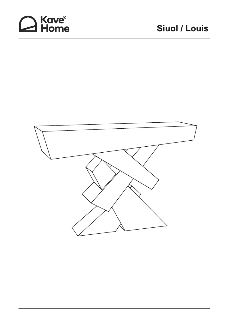 Page 1 de la notice Manuel utilisateur Kave Home Louis
