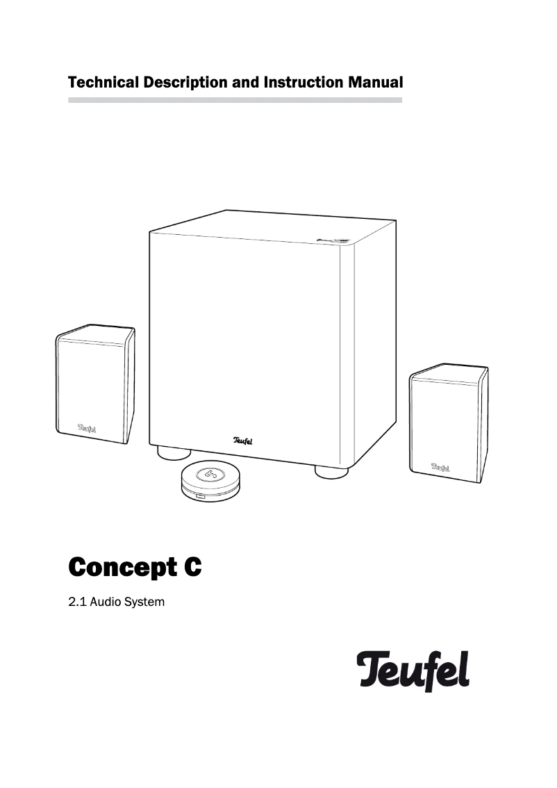 Página 1 del manual Manual de usuario Teufel Concept C