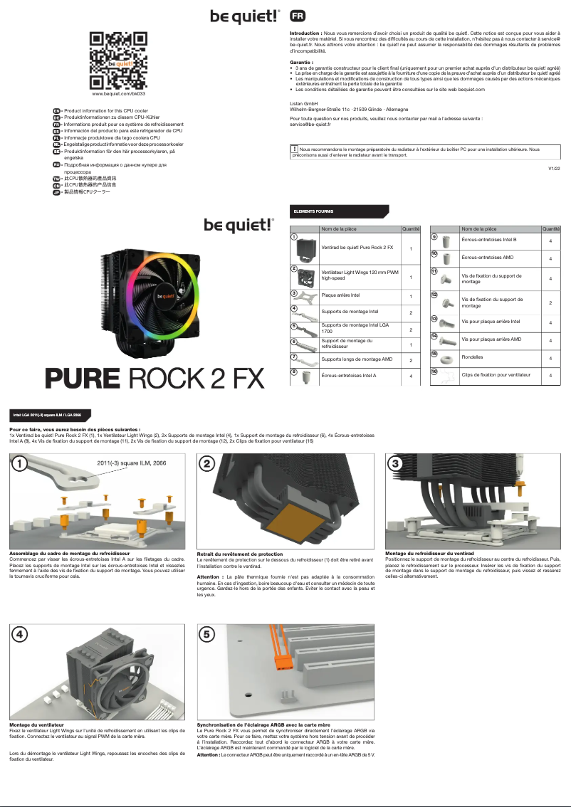 Imagen de la primera página del manual del dispositivo Pure Rock 2 FX