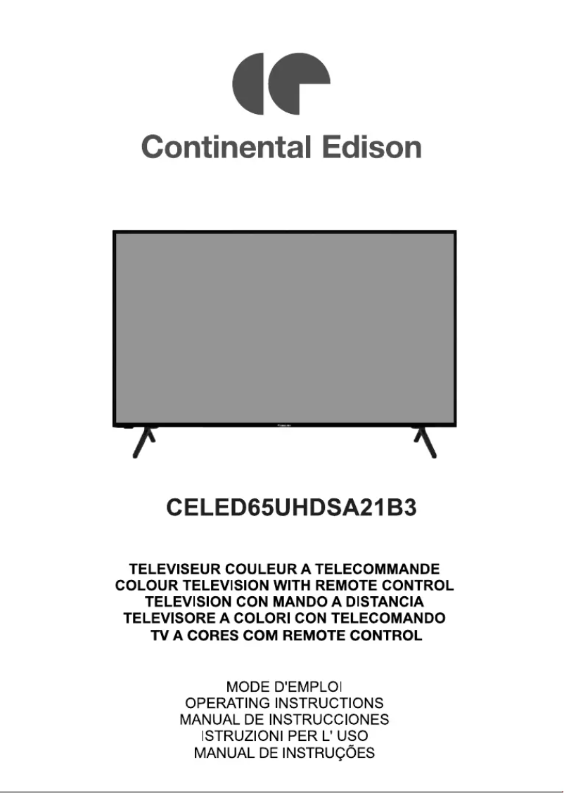 Image de la première page du manuel de l'appareil CELED65UHDSA21B3