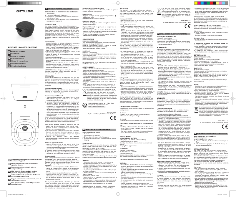 Image de la première page du manuel de l'appareil M-305 BT